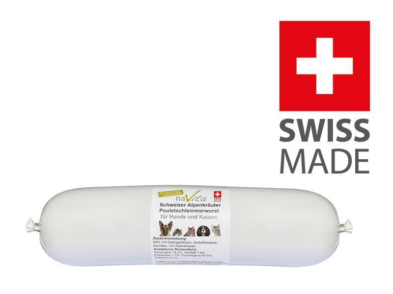 Schweizer Alpenkräuter Pouletschlemmerwurst 800g